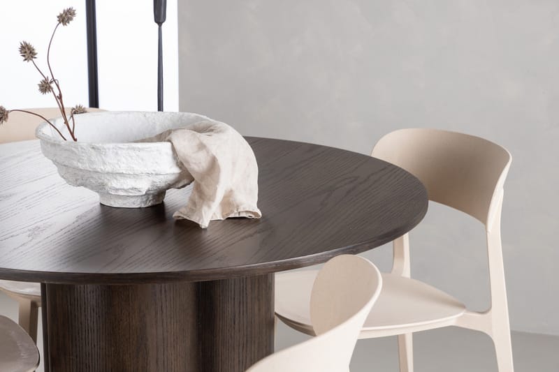 Olivia Matgrupp 110 cm Rund med 4 Åstol stolar - Beige - Products - Möbler - Bord & matgrupp - Matgrupp