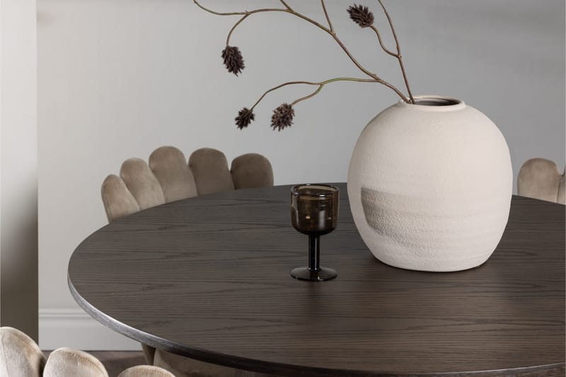 Olivia Matgrupp 110 cm Rund med 4 Limhamn stolar - Beige - Products - Möbler - Bord & matgrupp - Matgrupp