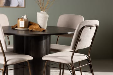 Olivia Matgrupp 110 cm Rund med 4 Seda stolar - Beige - Products - Möbler - Bord & matgrupp - Matgrupp