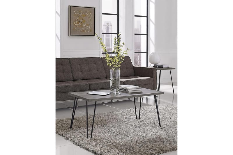 Owen Soffbord 107 cm Grå/Svart - Dorel Home - Products - Möbler - Bord & matgrupp - Soffbord