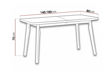 Patrickswell Matbord 80 cm - Svart - Products - Möbler - Bord & matgrupp - Matbord & köksbord