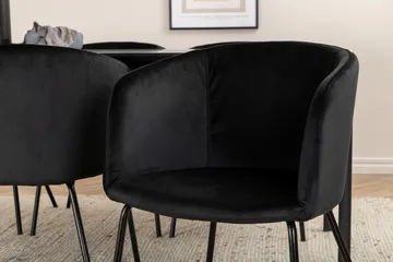 Pelle Matgrupp 190 cm Rektangulär med 6 Berit stolar - Svart - Products - Möbler - Bord & matgrupp - Matgrupp