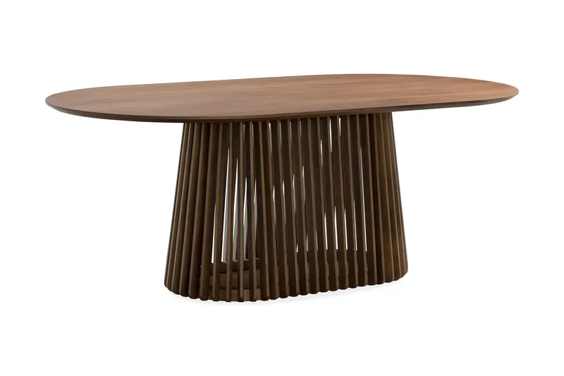 Peyra Ovalt Matbord 200 cm Mörkbrunt med 6 Reciclar Matstolar - Products - Möbler - Bord & matgrupp - Matgrupp