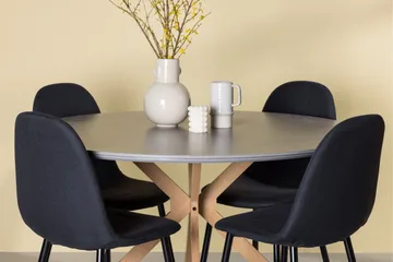 Piazza Matgrupp + 4 stolar Rektangulär - Grå - Products - Möbler - Bord & matgrupp - Matgrupp