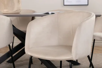 Piazza Matgrupp 180 cm Rektangulär med 6 Berit stolar - Beige - Products - Möbler - Bord & matgrupp - Matgrupp