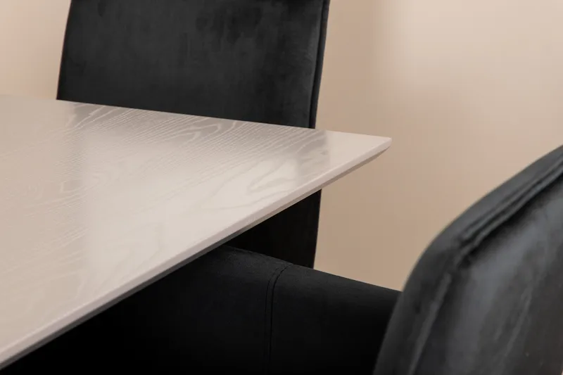 Piazza Matgrupp 180 cm Rektangulär med 6 Petra stolar - Svart - Products - Möbler - Bord & matgrupp - Matgrupp