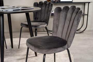 Plaza Matgrupp 100 cm Rund med 4 Limhamn stolar - Svart - Products - Möbler - Bord & matgrupp - Matgrupp