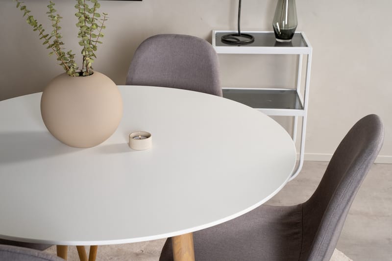 Plaza Matgrupp 100 cm Rund med 4 Polar stolar - Natur - Products - Möbler - Bord & matgrupp - Matgrupp