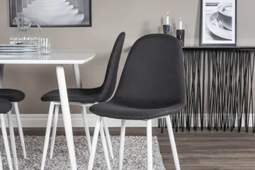 Polar Matgrupp 120 cm Rektangulär med 4 Polar stolar - Svart - Products - Möbler - Bord & matgrupp - Matgrupp