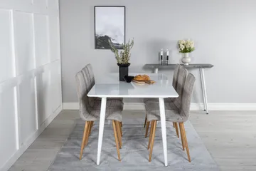 Polar Matgrupp 180 cm Rektangulär med 6 Windu Lyx stolar - Ljusgrå - Products - Möbler - Bord & matgrupp - Matgrupp