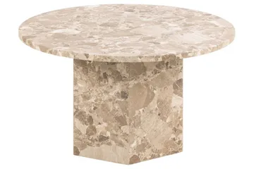 Prisa Runt Soffbord i Marmor Sten 80 cm - Beige - Products - Möbler - Bord & matgrupp - Soffbord