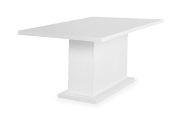 Ratliff Matbord 180 cm Förlängningsbart med illäggsskiva +  6 st Nibe stol grå med ek ben - Vit/Grå - Products - Möbler - Bord & matgrupp - Matgrupp