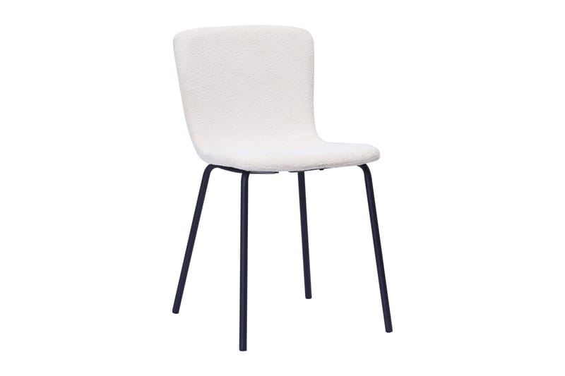 Richeto Matbord 210 cm med 6 Katy Matstolar - Naturlig finish / Vit Bouclé / Metallben Svart - Products - Möbler - Bord & matgrupp - Matgrupp