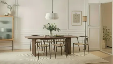 Richeto Matbord 240 cm med 6 Winston Matstolar - Rökt ek - Products - Möbler - Bord & matgrupp - Matgrupp