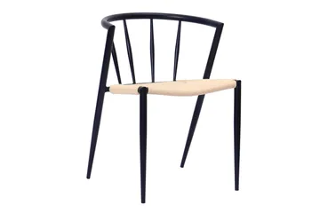 Richeto Matbord 240 cm med 8 Winston Matstolar - Rökt ek / Beige / Metallben Svart - Products - Möbler - Bord & matgrupp - Matgrupp