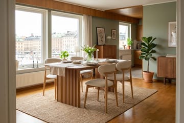 Richeto Matgrupp 180 cm Ek med 4 Molly Matstolar - Ek/Beige - Products - Möbler - Bord & matgrupp - Matgrupp