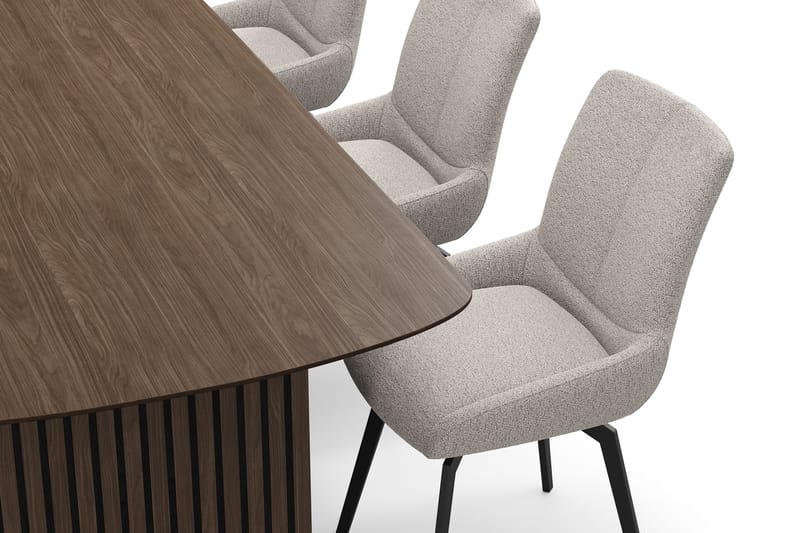 Richeto Matgrupp 240 cm med 6 Mora Snurrstolar - Rökt ek - Products - Möbler - Bord & matgrupp - Matgrupp