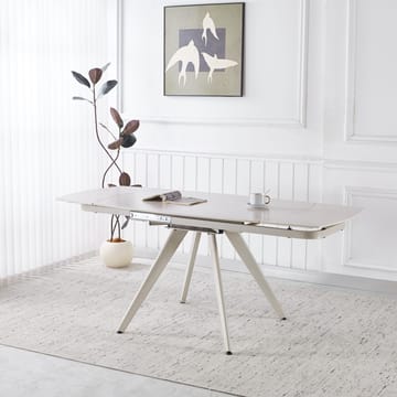Saturnus matbord förlängningsbart 120 till 180 cm - Beige Travertin - Beige Travertin - Products - Möbler - Bord & matgrupp - Matbord & köksbord