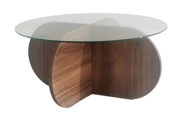 Selenel Soffbord 75x35x75 cm Runt - Brun - Products - Möbler - Bord & matgrupp - Soffbord