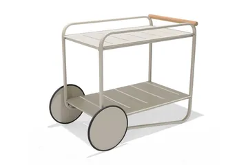 Portals Rullbord 92 cm - Vit/trä - Products - Möbler - Bord & matgrupp - Serveringsvagn & serveringsbord - Rullvagn, rullbord & serveringsbord