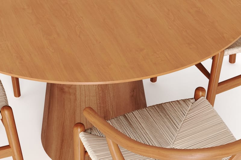 Siena Matgrupp runt 110 cm Ek med 4 Dastoori Matstolar - Ek - Products - Möbler - Bord & matgrupp - Matgrupp