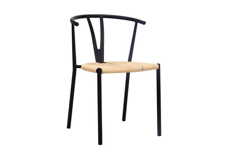 Siena Matgrupp runt 130 cm Svart med 6 Elysia Matstolar - Svart - Products - Möbler - Bord & matgrupp - Matgrupp
