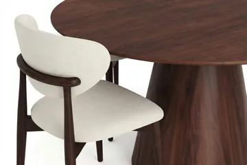 Siena Matgrupp runt 130 cm Valnöt med 6 Molly Matstolar - Valnöt - Products - Möbler - Bord & matgrupp - Matgrupp