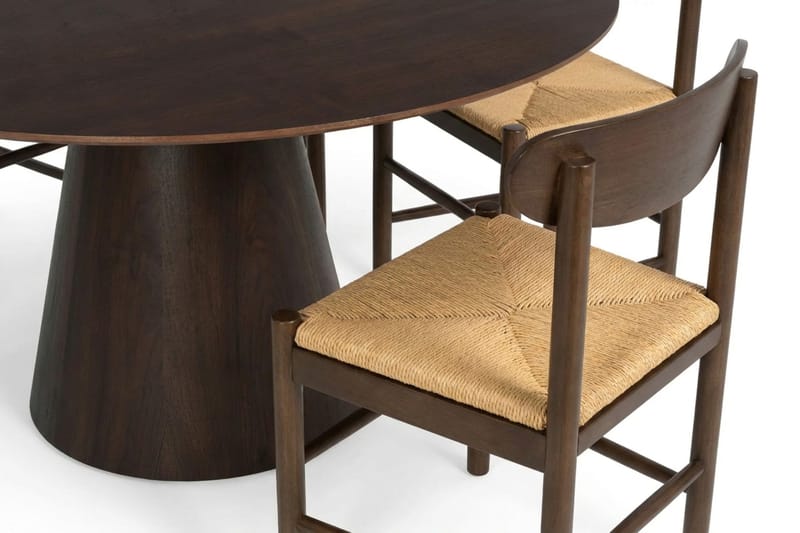 Siena Matgrupp runt 150 cm Rökt Ek med 6 Malte Matstolar - Rökt ek - Products - Möbler - Bord & matgrupp - Matgrupp