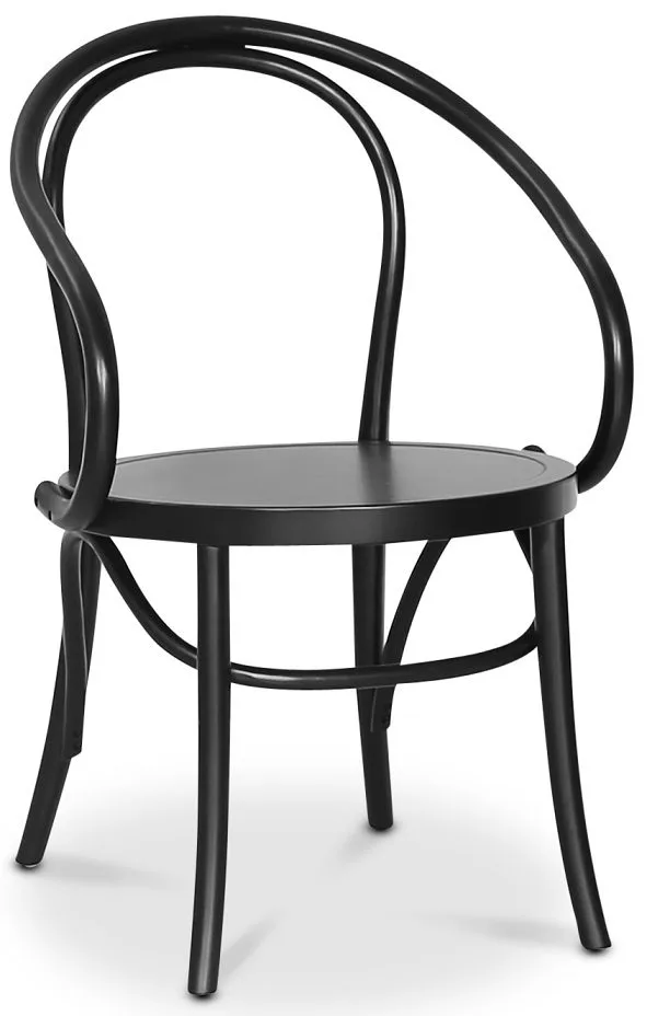 Skagen matgrupp; runt matbord 120 cm - Vit / brunbetsad ek med 4 st Danderyd No.30 stolar Svarta, Vit/Brunbetsad ek med svarta stolar