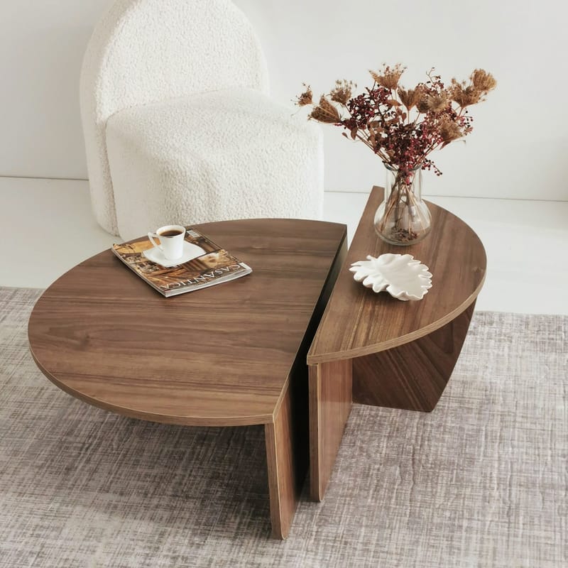 Soffbord i Valnöt 90 x 90 cm - Podium - Valnöt imitation - Products - Möbler - Bord & matgrupp - Soffbord