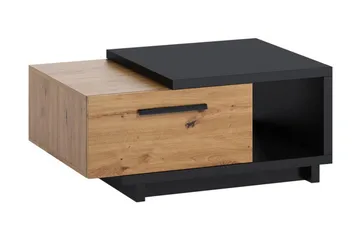 Ingram Soffbord 90 cm med Förvaring Låda + Hylla - Natur/Svart - Products - Möbler - Bord & matgrupp - Soffbord - Soffbord med förvaring