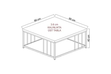 Zenn Soffbord 90x90 cm Svart - Hanah Home - Products - Möbler - Bord & matgrupp - Soffbord