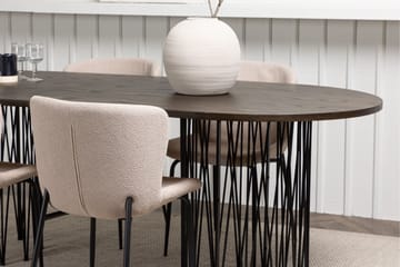Stone Matgrupp 220 cm Oval med 4 Modesto stolar - Beige - Products - Möbler - Bord & matgrupp - Matgrupp