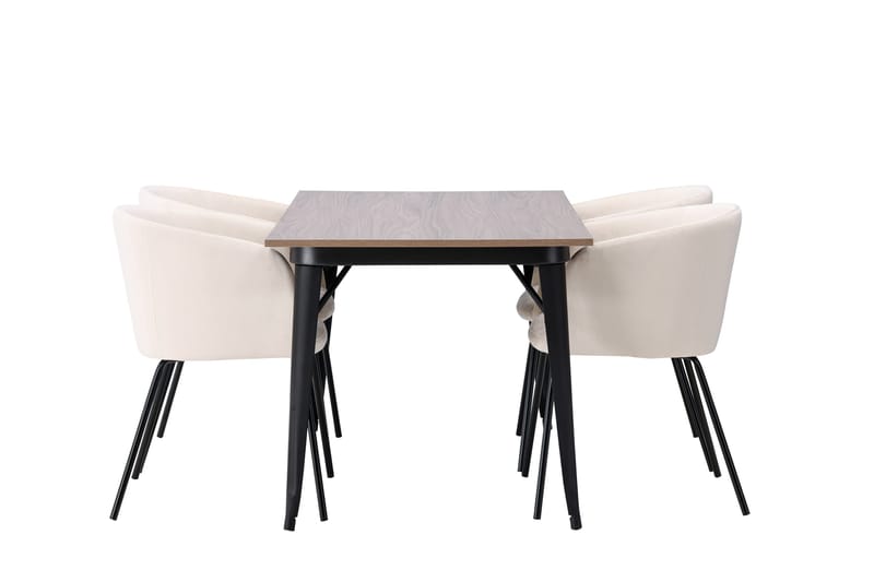 Tempe Matgrupp 140 cm Rektangulär med 4 Berit stolar - Beige - Products - Möbler - Bord & matgrupp - Matgrupp