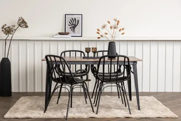 Tempe Matgrupp 140 cm Rektangulär med 4 Dyrön stolar - Svart - Products - Möbler - Bord & matgrupp - Matgrupp