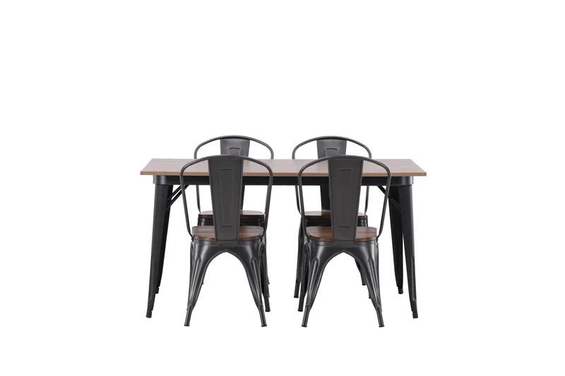 Tempe Matgrupp 140 cm Rektangulär med 4 Tempe stolar - Valnöt - Products - Möbler - Bord & matgrupp - Matgrupp