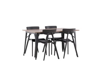 Tempe Matgrupp 140 cm Rektangulär med 4 Ursholmen stolar - Svart - Products - Möbler - Bord & matgrupp - Matgrupp