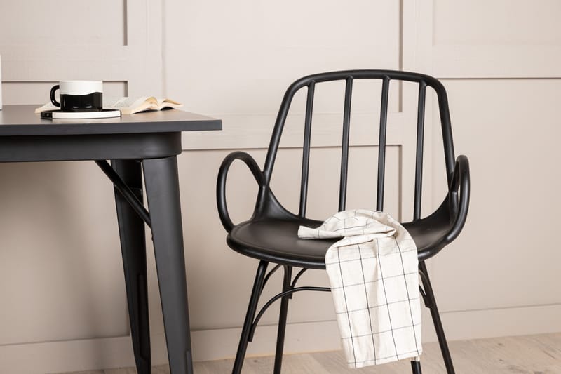 Tempe Matgrupp 80 cm Rektangulär med 2 Dyrön stolar - Svart - Products - Möbler - Bord & matgrupp - Matgrupp