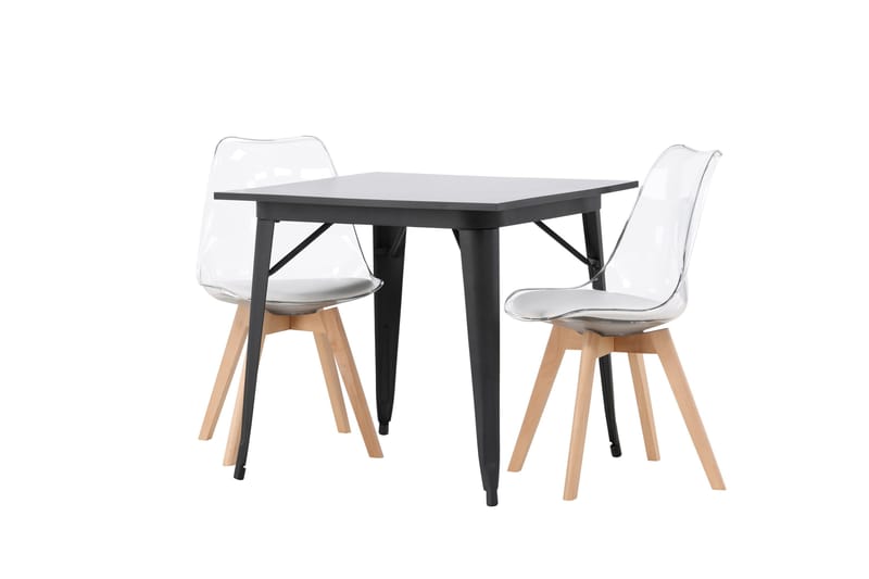 Tempe Matgrupp 80 cm Rektangulär med 2 Edvin stolar - Svart - Products - Möbler - Bord & matgrupp - Matgrupp