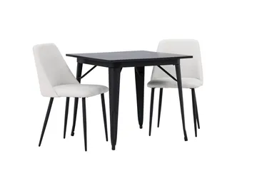Tempe Matgrupp 80 cm Rektangulär med 2 Night stolar - Svart - Products - Möbler - Bord & matgrupp - Matgrupp