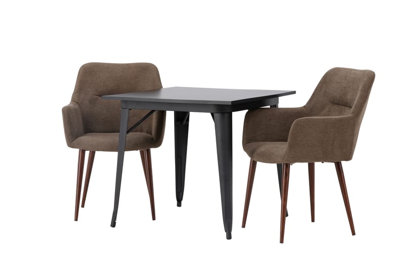 Tempe Matgrupp 80 cm Rektangulär med 2 Tomorrow stolar - Brun - Products - Möbler - Bord & matgrupp - Matgrupp
