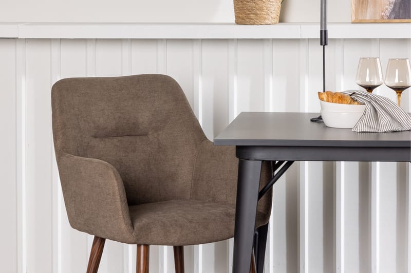 Tempe Matgrupp 80 cm Rektangulär med 2 Tomorrow stolar - Brun - Products - Möbler - Bord & matgrupp - Matgrupp