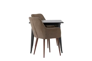 Tempe Matgrupp 80 cm Rektangulär med 2 Tomorrow stolar - Brun - Products - Möbler - Bord & matgrupp - Matgrupp