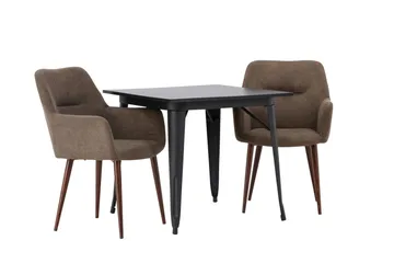 Tempe Matgrupp 80 cm Rektangulär med 2 Tomorrow stolar - Brun - Products - Möbler - Bord & matgrupp - Matgrupp