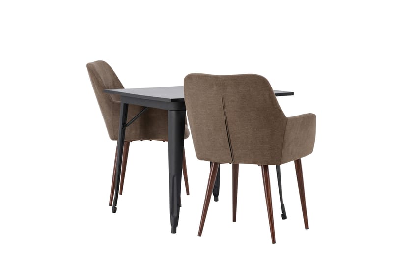Tempe Matgrupp 80 cm Rektangulär med 2 Tomorrow stolar - Brun - Products - Möbler - Bord & matgrupp - Matgrupp