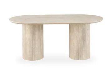 Uppveda Ovalt Matbord 180x90 cm Travertin Utseende - Beige - Products - Möbler - Bord & matgrupp - Matbord & köksbord