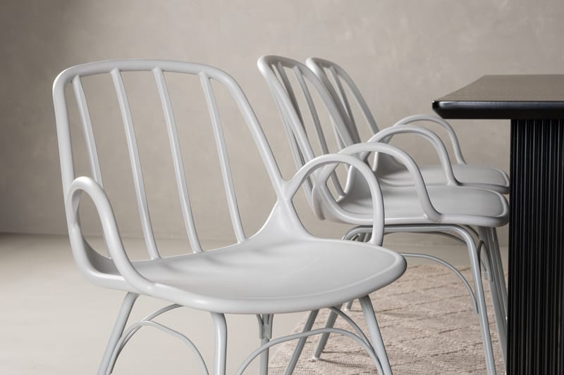 Vail Matgrupp 200 cm Rektangulär med 6 Dyrön stolar - Svart - Products - Möbler - Bord & matgrupp - Matgrupp