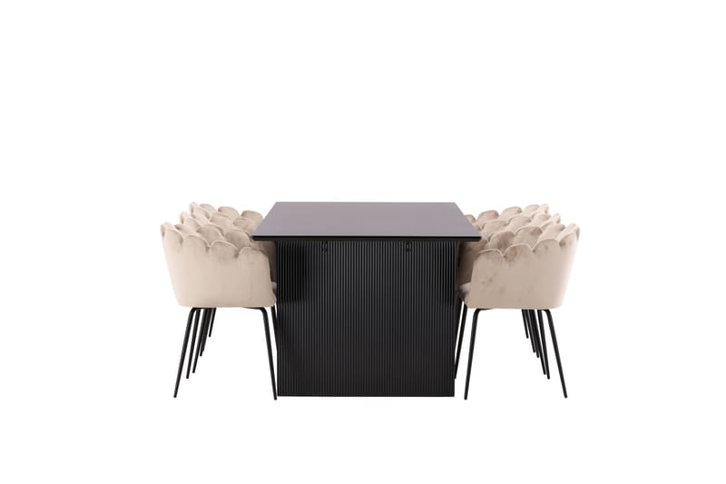 Vail Matgrupp 200 cm Rektangulär med 6 Limhamn stolar - Beige - Products - Möbler - Bord & matgrupp - Matgrupp