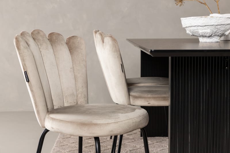 Vail Matgrupp 200 cm Rektangulär med 6 Limhamn stolar - Beige - Products - Möbler - Bord & matgrupp - Matgrupp