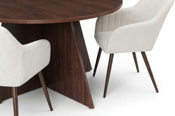 Vera Matgrupp runt 150 cm Valnöt med 6 Filippa Matstolar - Valnöt - Products - Möbler - Bord & matgrupp - Matgrupp